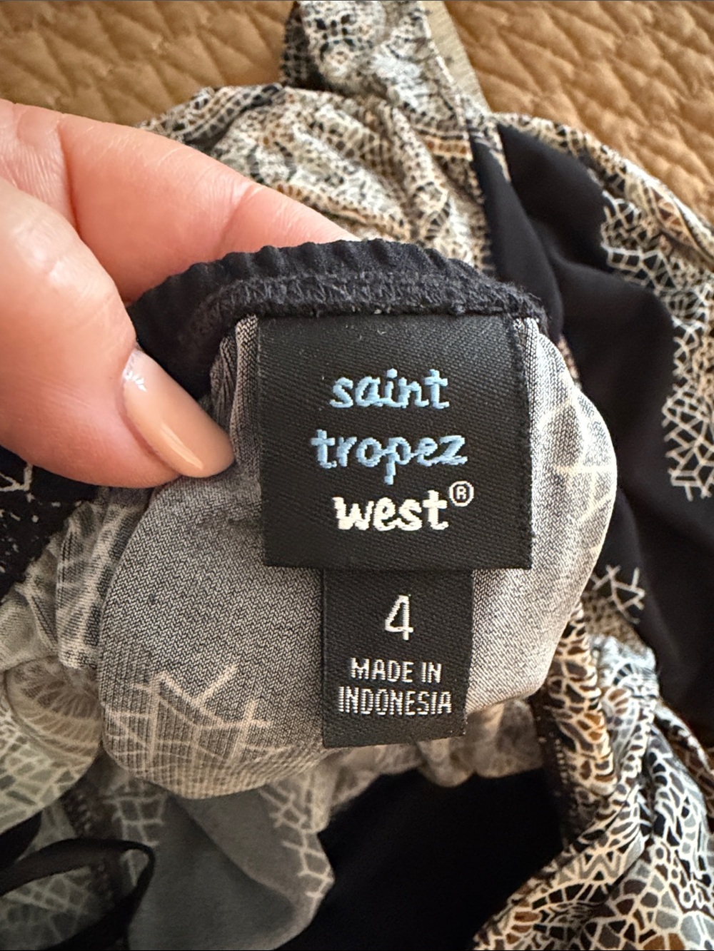Saint Tropez West Halter Maxi Dress with Geometric Pattern - Picture 6 of 6